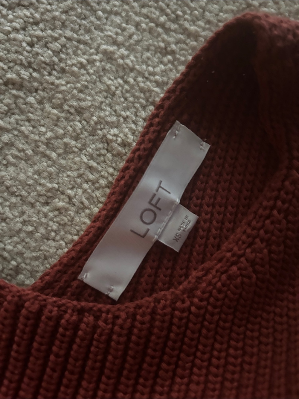 LOFT Brick Red Ribbed Tank - Picture 2 of 3